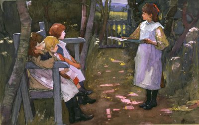 Children in a Garden by Elizabeth Adela Stanhope Forbes